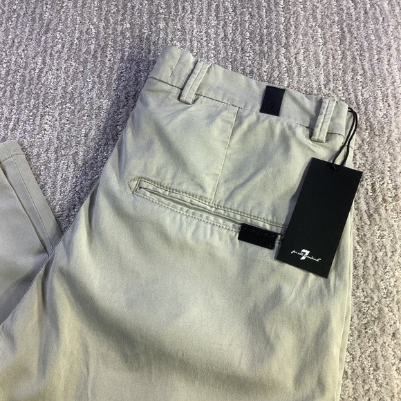 7‎ For All Mankind Mens Adrien Chino Pants Gentle Grey Slim Fit 31 x 29 NWT
